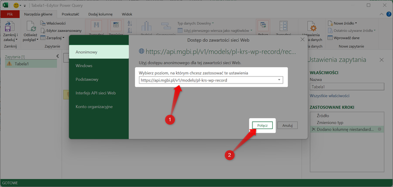 Screenshot 12 – So laden Sie Daten aus der MGBI-API über Power Query in Microsoft Excel herunter
