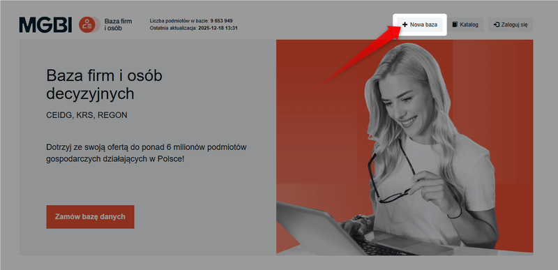 Abbildung 1 – So laden Sie Daten neuer Unternehmen herunter