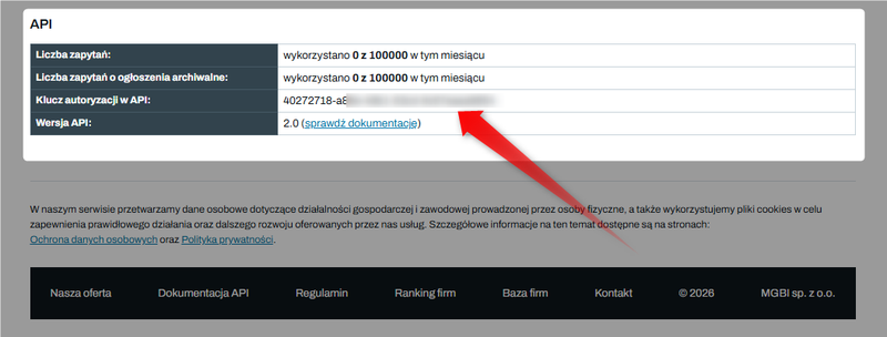 Screenshot 2 – So rufen Sie den Inhalt der Anzeigen eines Schuldners über die API ab