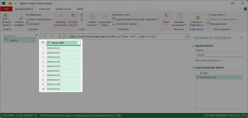 Abbildung 7 – So rufen Sie Daten über die MGBI-API mit Power Query in Microsoft Excel ab
